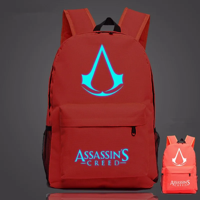 Революционная светящаяся школьная сумка Assassin's Creed рюкзак бойфренда для
