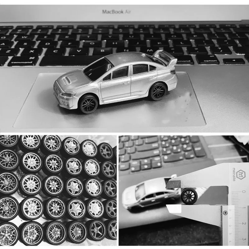 Модифицированная серия колес 1:64 резиновая ступица автомобильных шин