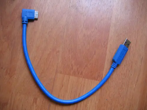 Короткий USB 3 0 высокоскоростной штекер под прямым углом 90 ° микро кабель шнур 25