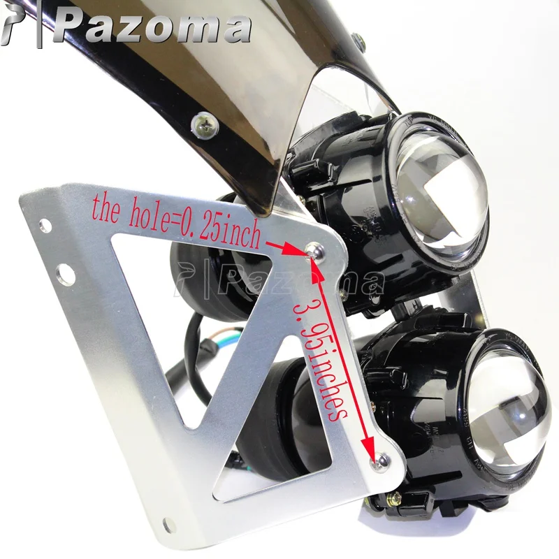 Для Kawasaki Suzuki Honda Yamaha мотоцикл Emark E4 H3 двойная фара с ветровым экраном