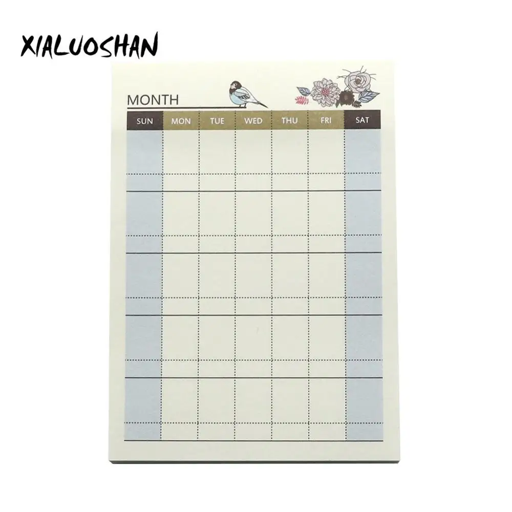 Month plan Корея и Япония стикер с рисунком из мультфильма Post-it notes Memo N times post memorandum Mini note paper изысканные канцелярские принадлежности - Цвет: Month plan