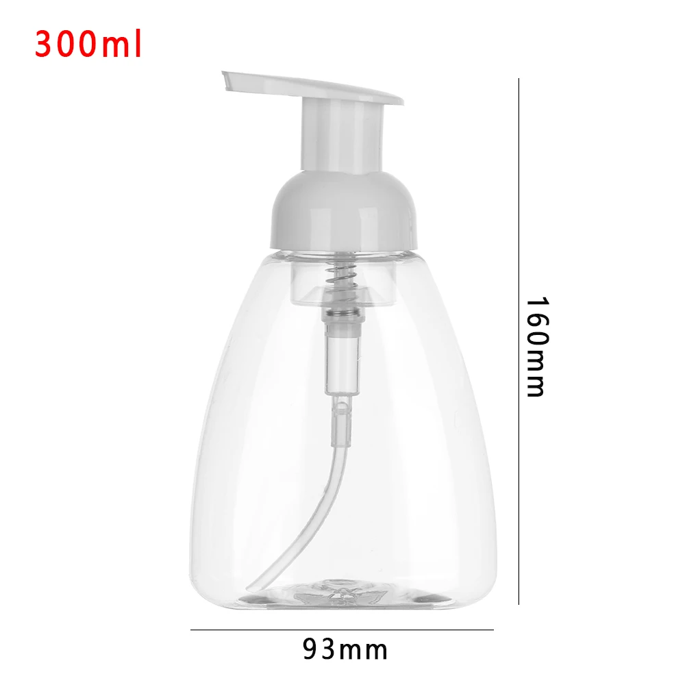50/60/100/150/300ML Clear Foaming Bottle Liquid Soap Whipped Mousse Points Bottling Shampoo Lotion Shower Gel Foam Pump Bottles