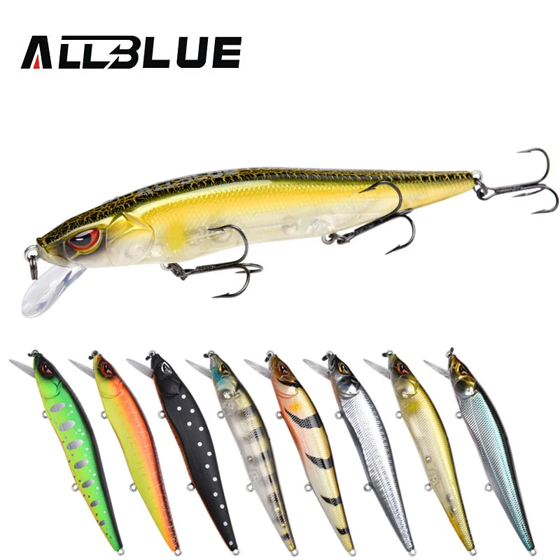 

ALLBLUE MIHAWK 110SF Jerkbait Fishing Lure 110mm 14.1g Slow Floating Wobbler Minnow Bass Pike Bait Fishing Tackle MUSTAD Hooks