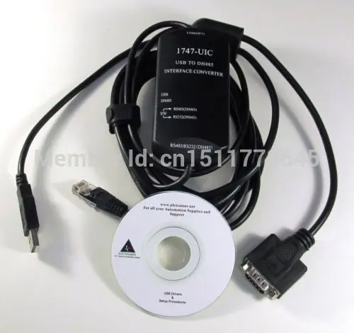 Лучшая цена 5 шт. 1747-UIC для Allen Bradley USB DH485 - 1747-PIC PLC кабель программирования Φ быстрая