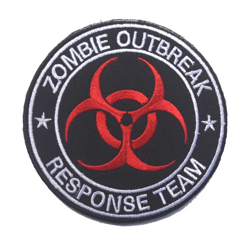 Вышитая нашивка для команды реагирующей на вспышку зомби вышитая Женская
