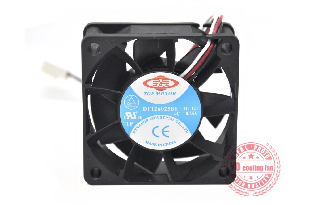 Новый хит Двигатель DF126025BE 6 см 6025 3 линии двойной шарикоподшипник 12V 0.25A Вентилятор