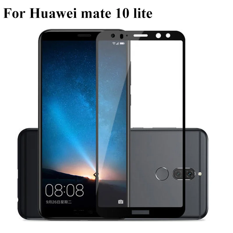 2 шт. ультратонкая защита для экрана закаленное стекло Huawei mate 10 lite полноэкранная |