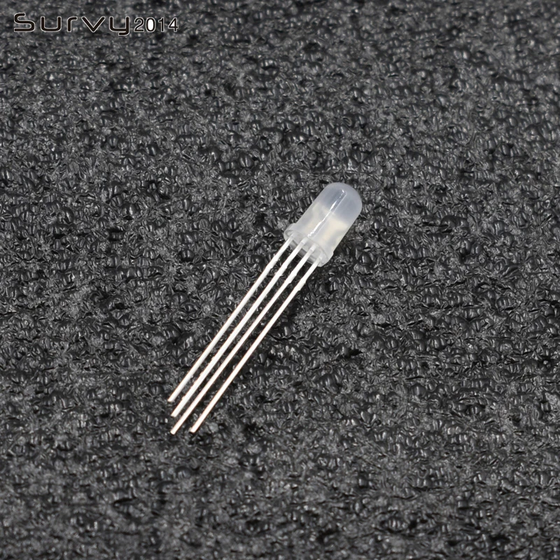 100PCS cathode 20/50/100 шт круглый светодиодный 5 мм RGB 4Pin общий анод/катод молочно-белый, зеленый, синий и красный цвета - Цвет: 100PCS cathode