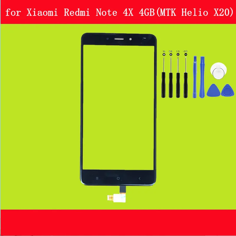 Для Xiaomi Redmi Note 4X 4GB MTK сенсорный экран передняя стеклянная крышка сенсорной панели