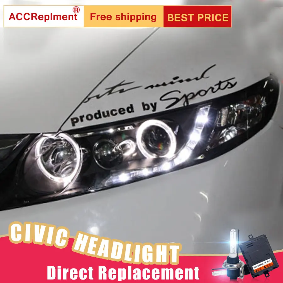 2 шт. светодиодный светодиодные фары для Honda Civic 2007 2011|hid kit|h7 hidxenon lens |