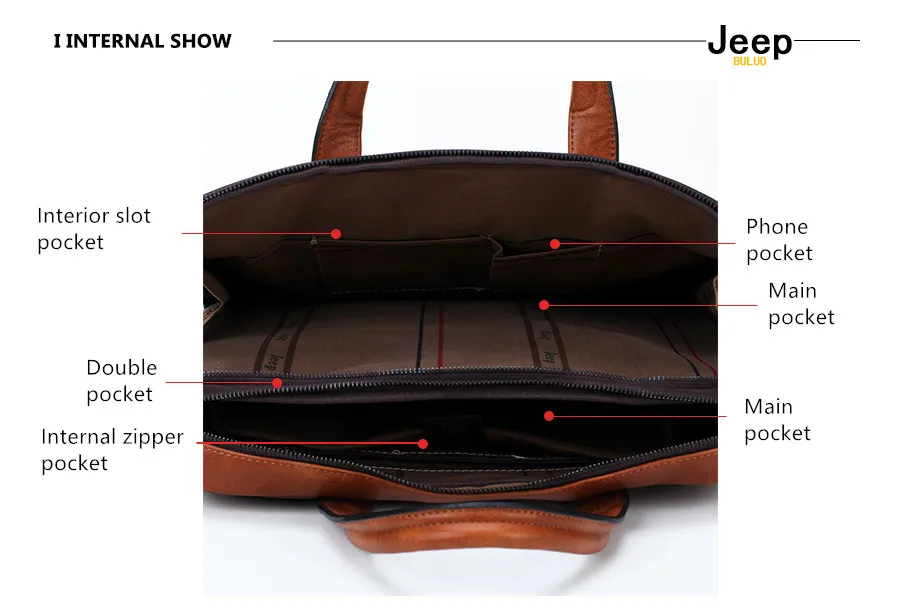 JEEP BULUO, мужской портфель, сумки для 1" ноутбука, деловая сумка для мужчин, комплект из 2 предметов, сумки, высокое качество, кожа, Офисные сумки на плечо, сумка-тоут