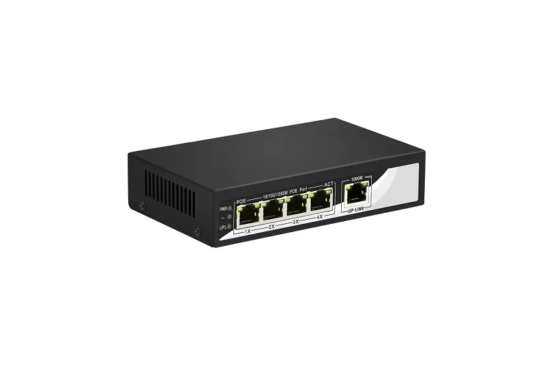 Коммутатор 10/100/1000M с 5 портами из которых 1 4 порта поддерживают POE IEEE 802.3af