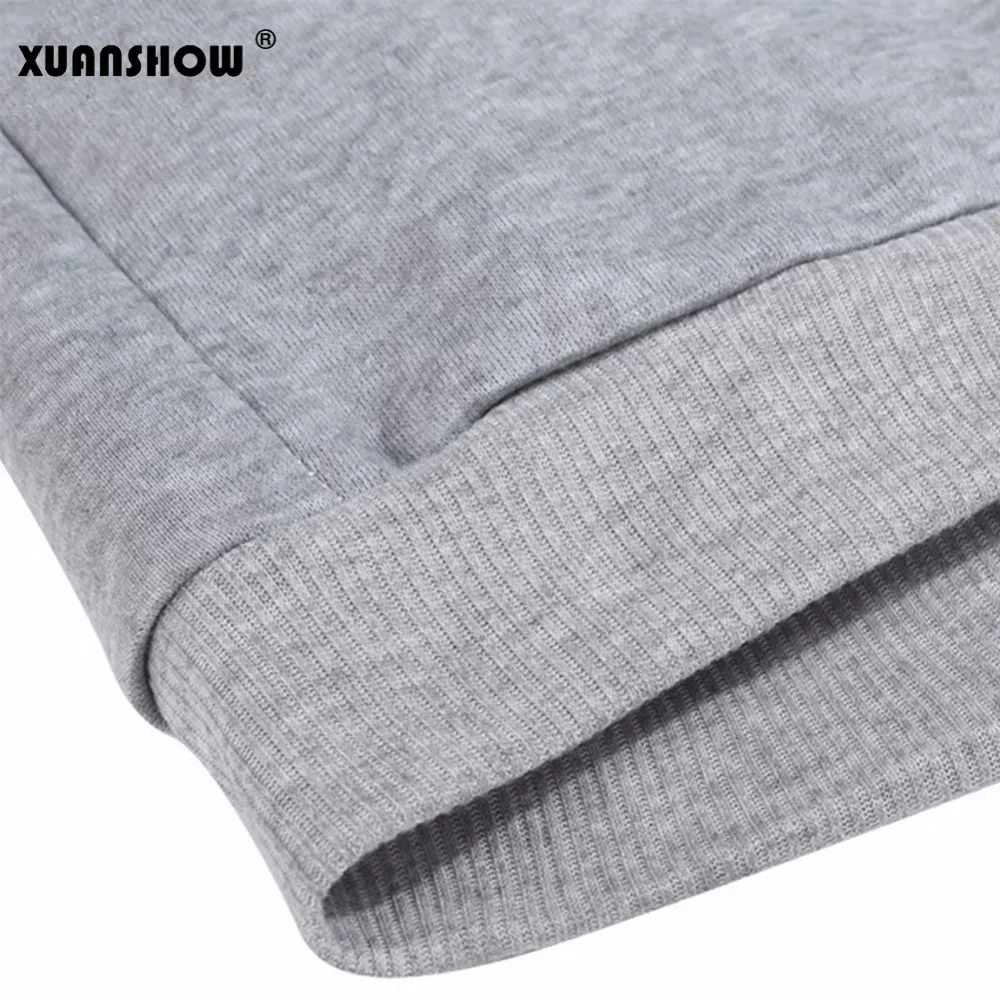 XUANSHOW, модный весенне-осенний Женский комплект, жемчужный бисер, Толстовка и штаны, 2 шт., пуловер с длинным рукавом, женские спортивные костюмы