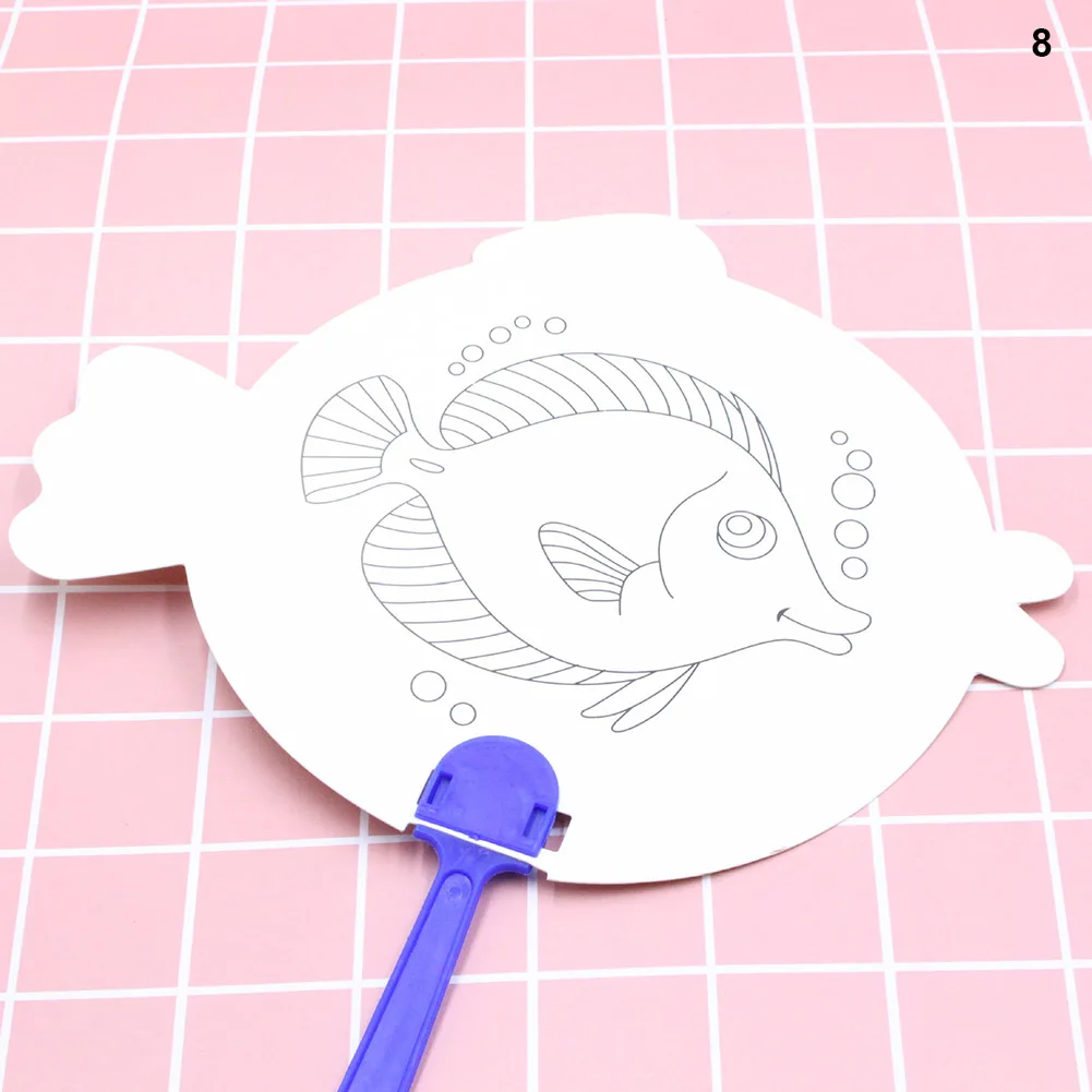 Лидер продаж 5 шт. бумажный веер для творчества белая фотокартина прочная картина