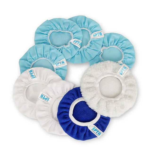 SPTA 9 10 Inch Car Polisher Pad Bonnet Polishing Buffing Waxing Pad Cover Case For Car Polisher Waxer Bonnet Auto Polish Machine