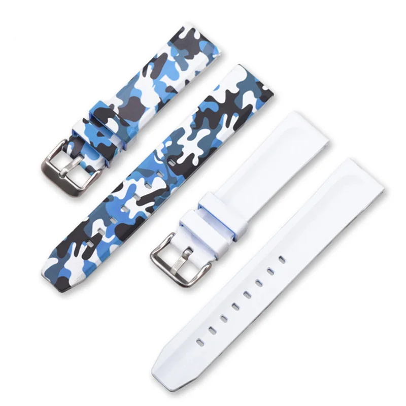 Ремешок Камуфляжный для Samsung Galaxy S3 Watch силиконовый армейский зеленый браслет
