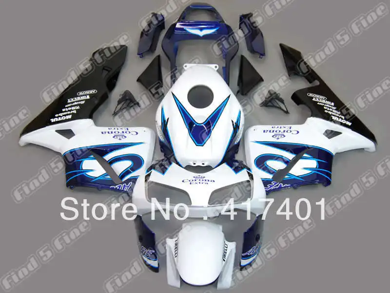 

Injection mold white blue black for HONDA CBR600RR 03-04 CBR 600 RR 03 04 F5 2003 2004 CBR600 2003-2004 ABS body kit