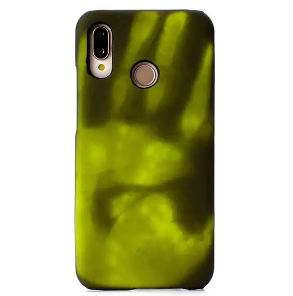 Green Сенсорный чехол для huawei P20 Lite Pro mate 20 Lite термочувствительный ТПУ чехол для huawei P20 Lite mate 10 аксессуар черный - Цвет: Green