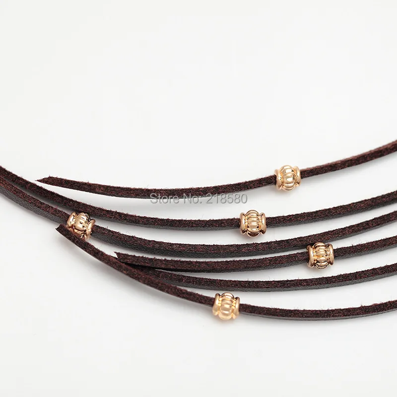

YC Bohemian Fringe Tassel Leather Choker Necklace YCN49