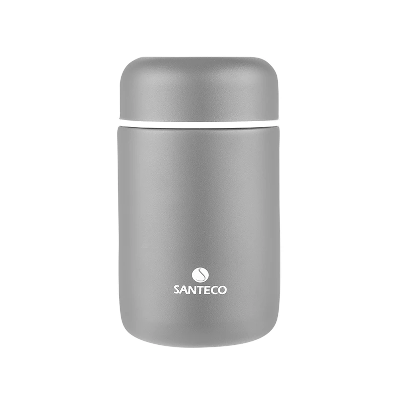 Gray Santeco 410 мл Термос для еды герметичный из нержавеющей стали детский портативный контейнер для еды для пикника и школы - Цвет: Gray
