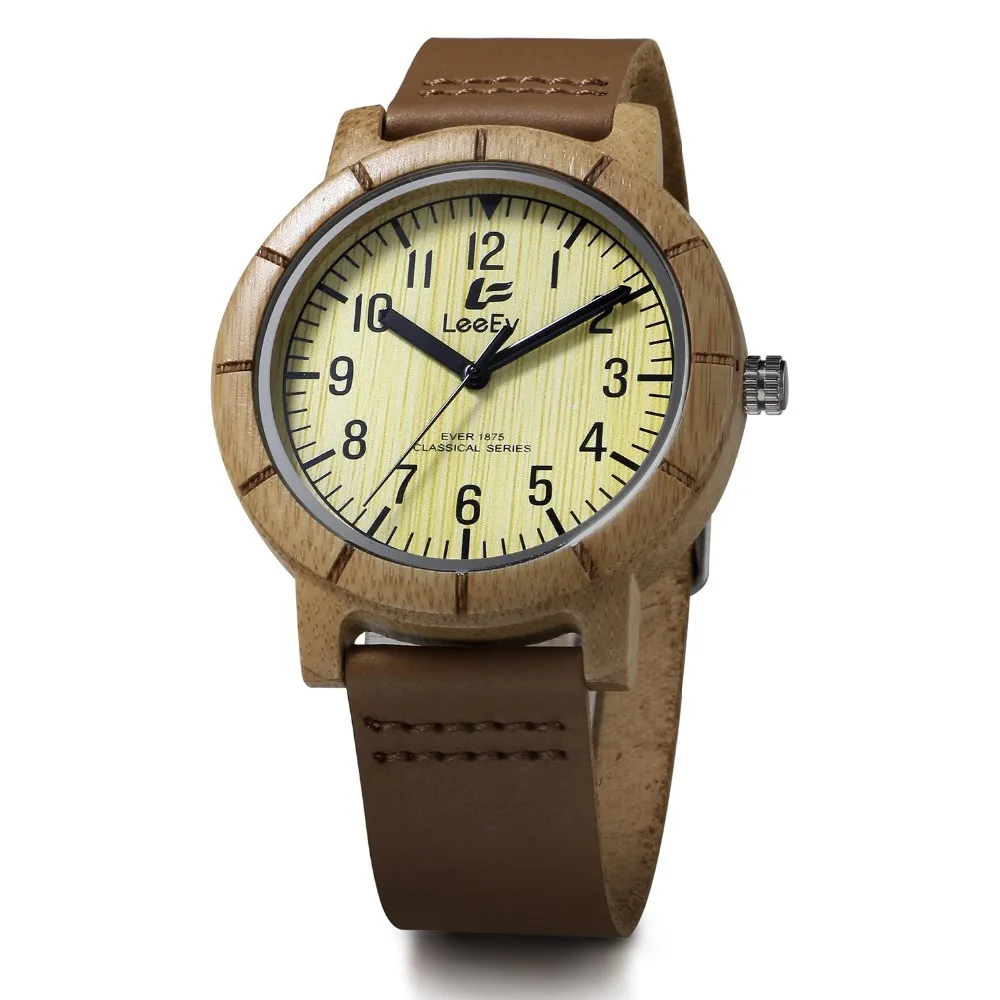 2018 новые модные часы мужские бамбуковые деревянные японские кварцевые 2035 указка