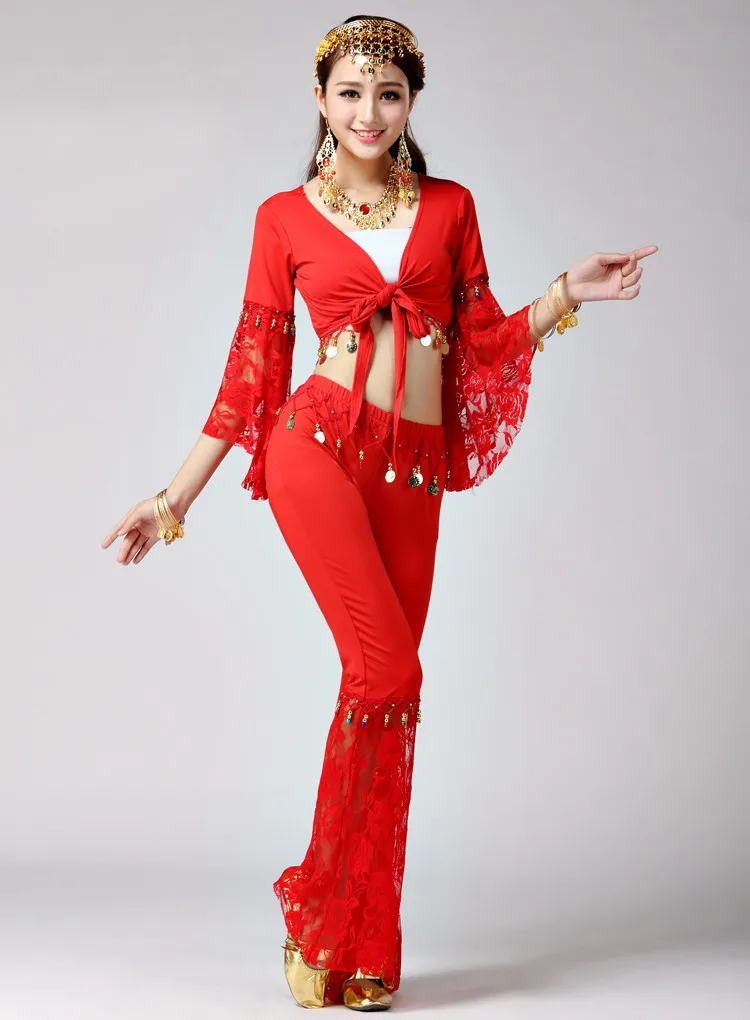 2 шт. костюм для танца живота Болливуд кружевной Египетский индийское платье