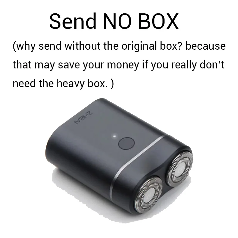 Send no box Xiaomi Youpin портативный Электрический бритье компактный размер двойная головка вращается моющийся сухой влажный бритвенный USB-C зарядным портом - Цвет: Send no box