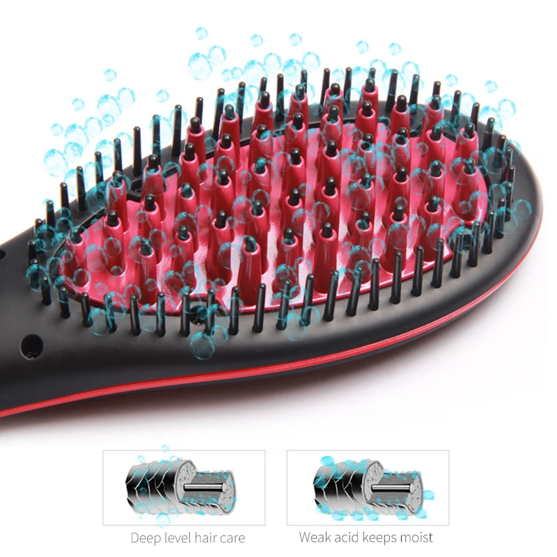 Щетка для волос быстрый выпрямитель ЖК Расческа электрическая щетка Утюги Авто
