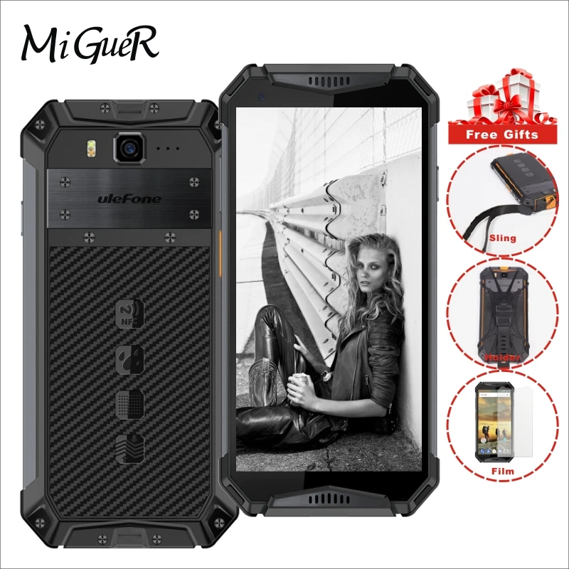Ulefone Armor 3 смартфон с 5 7 дюймовым дисплеем восьмиядерным процессором Android 8 1 ОЗУ 4 Гб