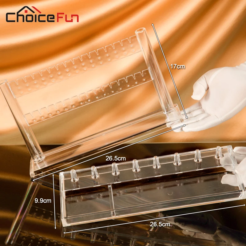 CHOICE FUN Modern DIY Clear Necklace Ring Accessories Earrings Holder Stand Home Organization And Earring Storage For Jewelry | Дом и сад