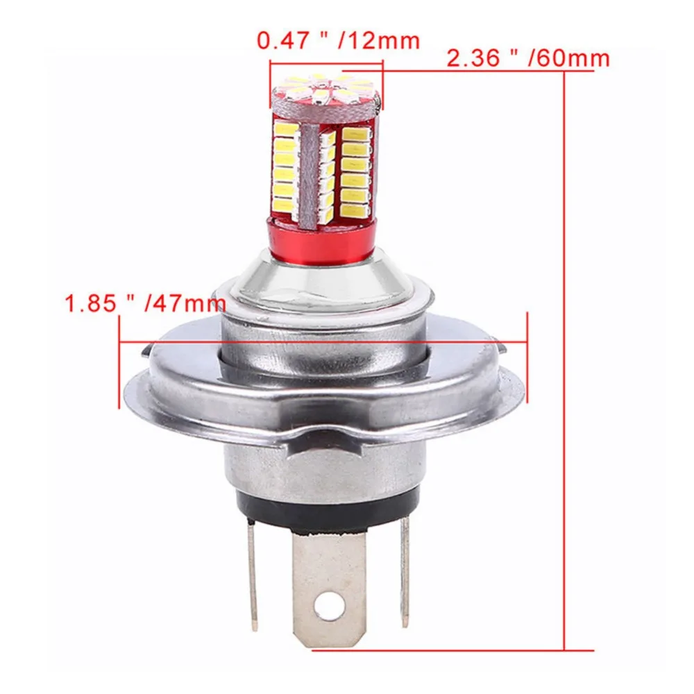1 шт. 57-SMD 4014 светодиодный длинный срок службы Ультра низкое потребление автомобильная лампа для противотуманной фары 6000K 4014 H4/47/H11/H3/H1/9006 DC 12 В