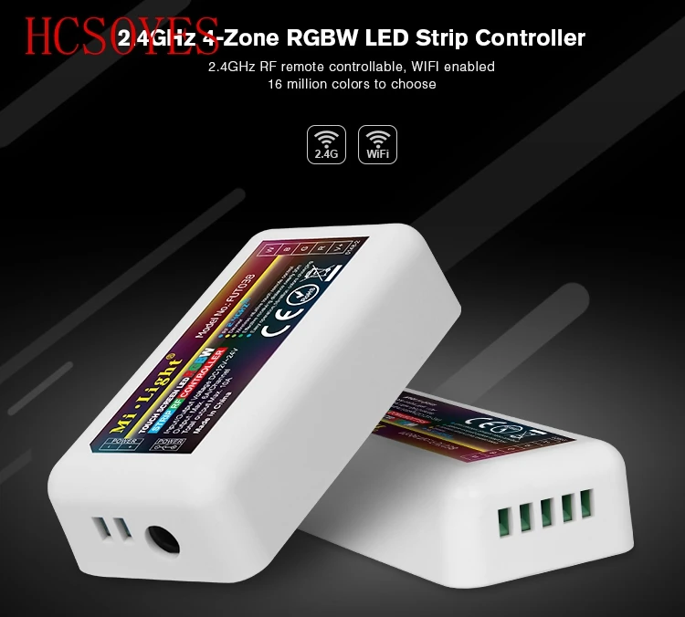 Mi. Light FUT038 DC12V 24V 2 4 ГГц зона RGBW светодиодные полосы контроллер WiFi совместим с 5050 3528