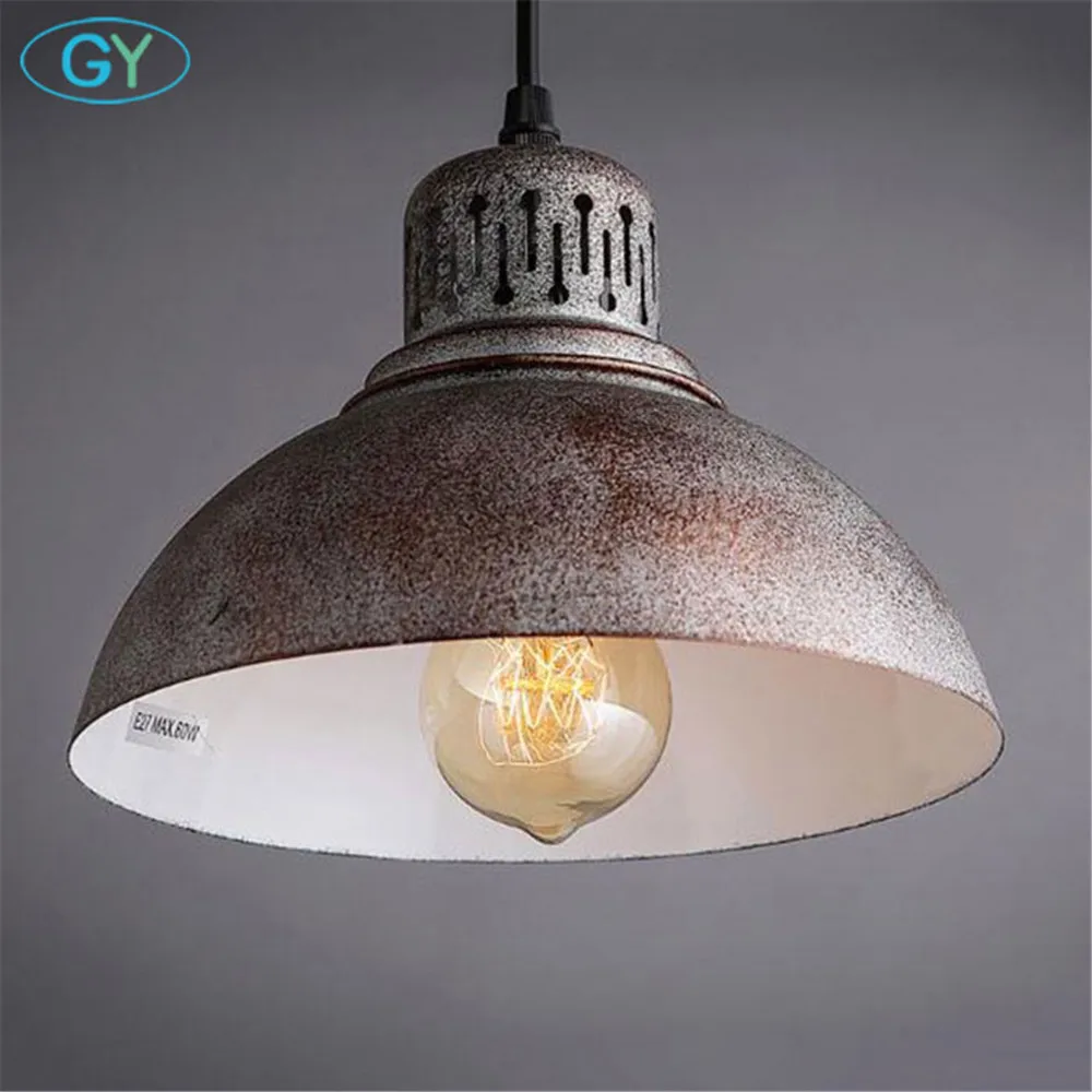 AC110-240V ретро промышленного ржавый edison лампы подвесной светильник винтажная