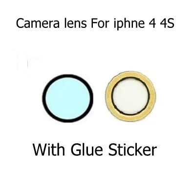 For iphone 4 4s New Rear Camera lens For iphone 4 4s 5 5s se 6 7 8 x xr xsmax plus Back camera glass with 3M Glue Sticker replacement parts - Цвет: For iphone 4 4s