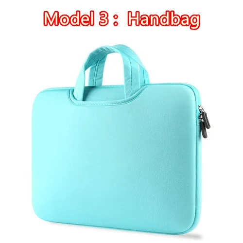 Model 3 Sky blue Новая сумка для ноутбука на молнии, чехол для компьютера Macbook Air Pro retina 11 12 13 13,3 14 15 15,4 15,6 дюймов, сумка для ноутбука с сенсорной панелью - Цвет: Model 3 Sky blue