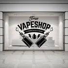 Электронная сигарета, Виниловая наклейка на стену в виде окна, магазина