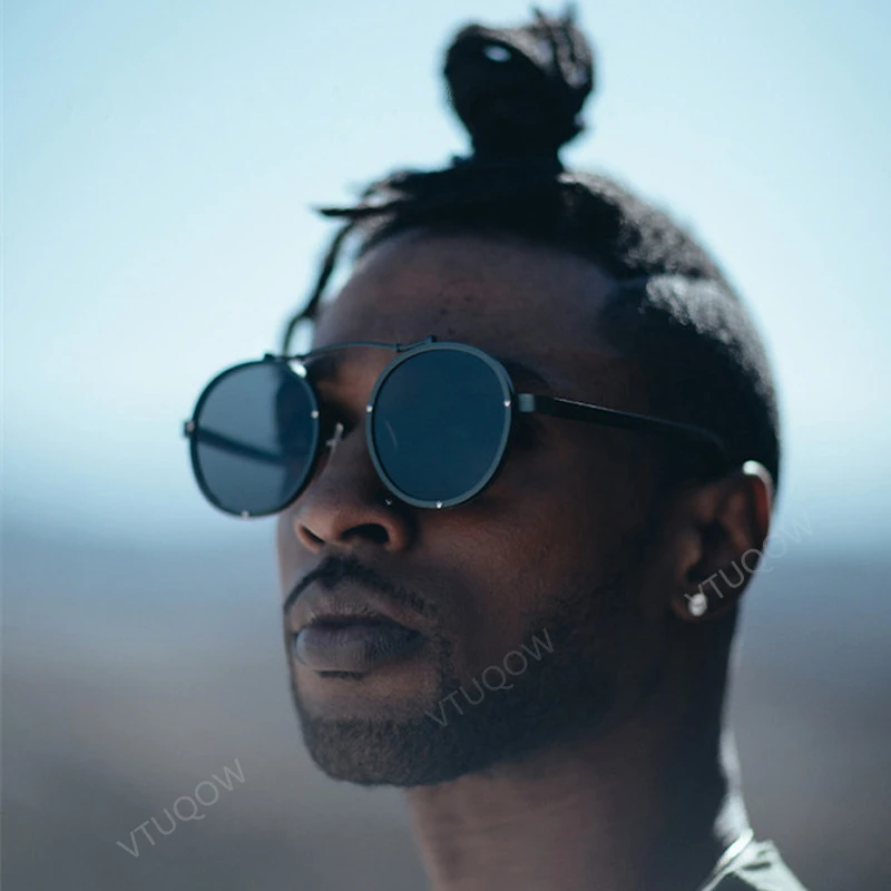 Мужские и женские солнцезащитные очки gafas ray bann винтажные круглые в готическом