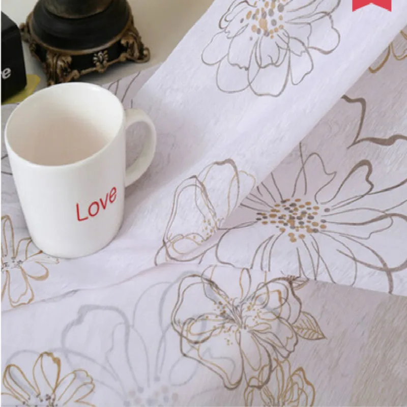 Затемняющая занавеска с цветочным принтом Декор для дома обработка окон