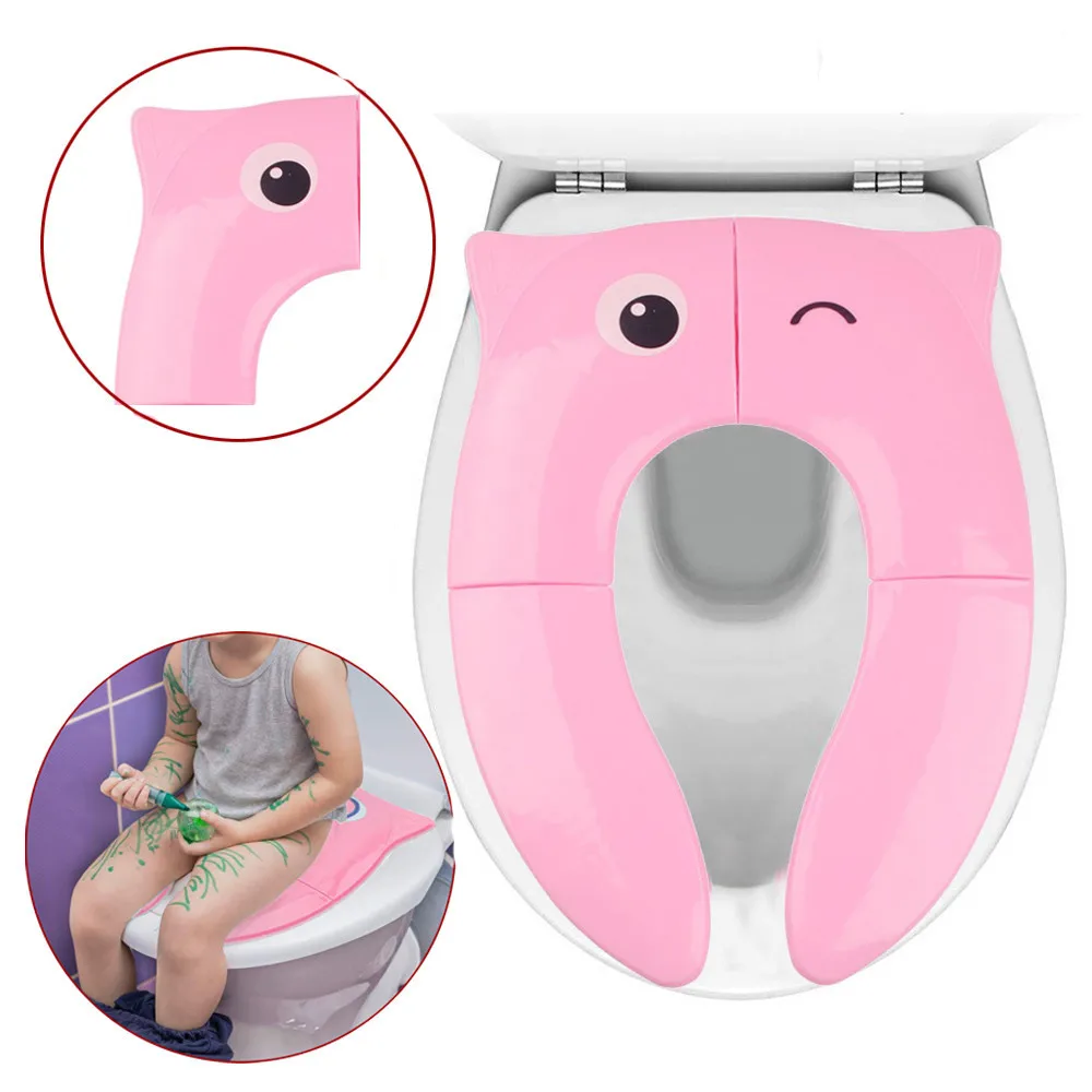 Toilet cover folding mat travel reusable toilet potty training seat toddler L0410 | Дом и сад