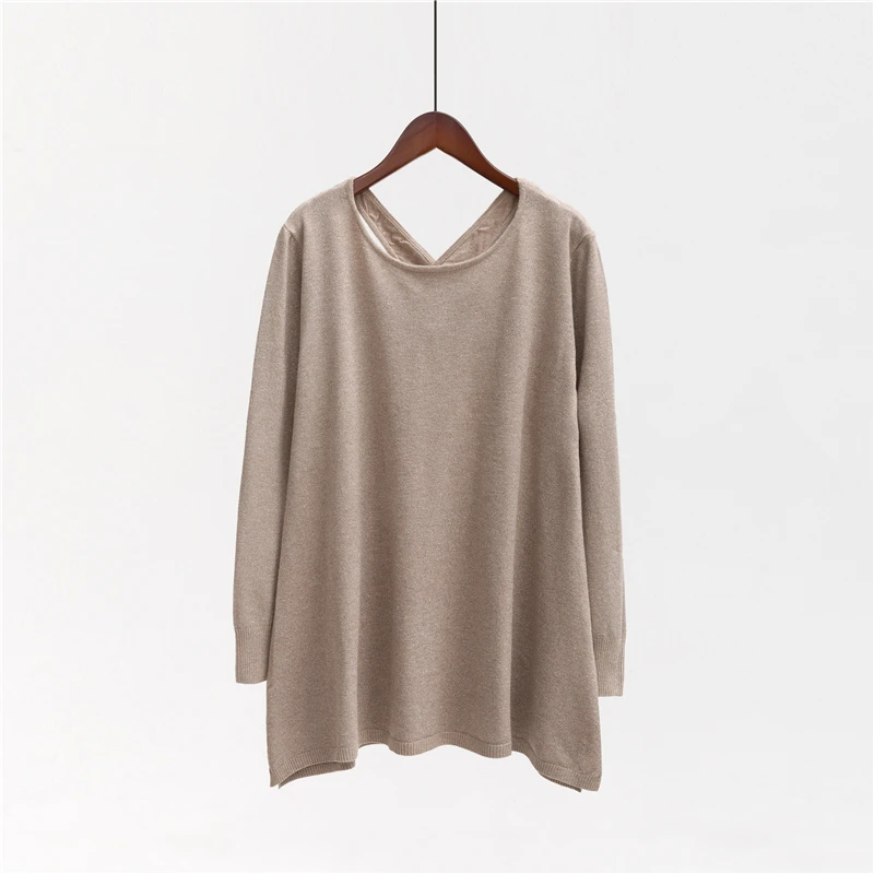Marwin Autumn Winter Criss-Cross Women Knitted Sweater O-Neck Solid Casual Pullovers High Street Soft Warm | Женская одежда