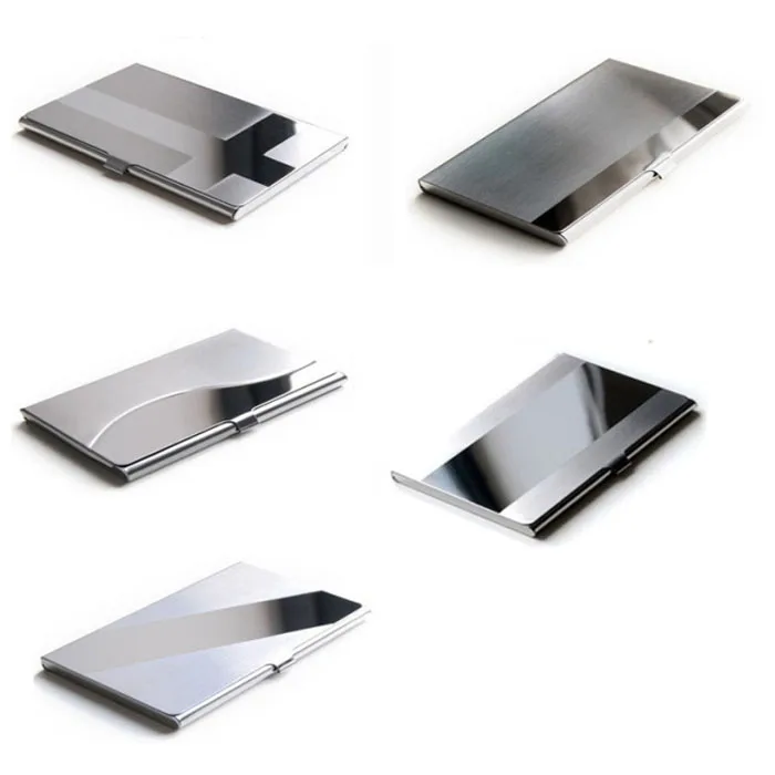 

2019 Mini Wallet Card Package Steel Silver Aluminium Business ID Name Credit Case Coverfunda tarjeta credito