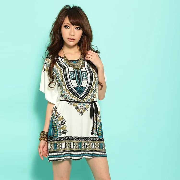Summer New Style Europe and the United States pagoda flower bat sleeve dress plus fertilizer to increase large size ladies | Женская