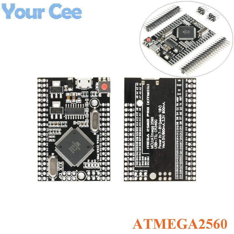 Встроенная проекционная плата MEGA 2560 Pro системная CH340G с USB разъемами совместимая