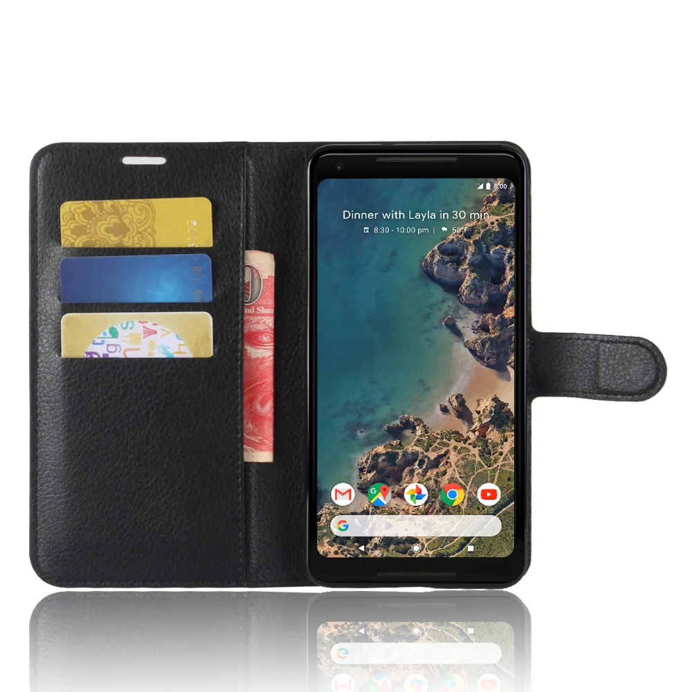 Чехол книжка из искусственной кожи для Google Pixel 2 XL чехол с бумажником и подставкой