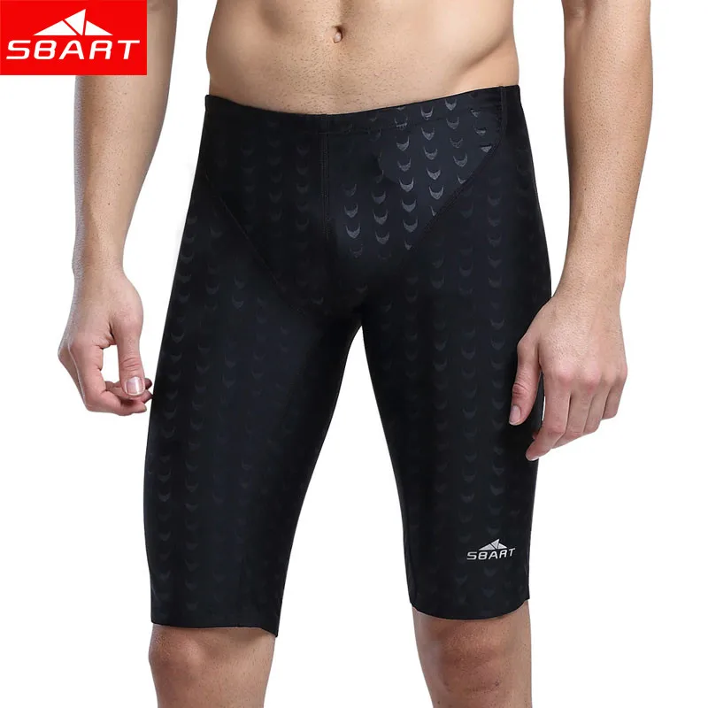 SBART Men's Lycra Rash Guards Pants Shark Skin Competitive Beach Shorts Jammers Swimming Surfing Diving Rash Guard Plus Size 5XL