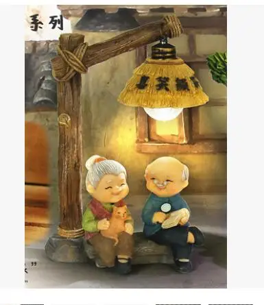 Zakka старая пара семейная декорация креативное украшение для свадебной комнаты
