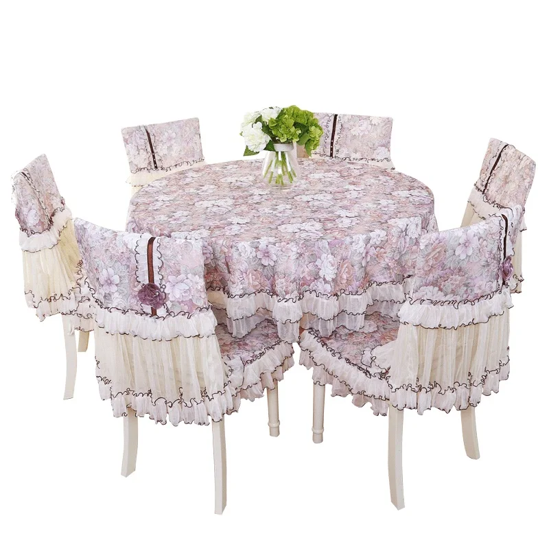 Скатерть Сакура цветочное кружево розовый жаккард 100x150 см 120x120 130x180 150x200 150x150 180x180
