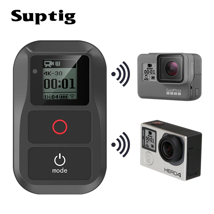 Фото Новые аксессуары WIFI для GoPro Hero 3 4 5 6 7 8 Black Fusion Беспроводной пульт дистанционного управления Wi-Fi + зарядный кабель Session 4/5 Gopro Max №3
