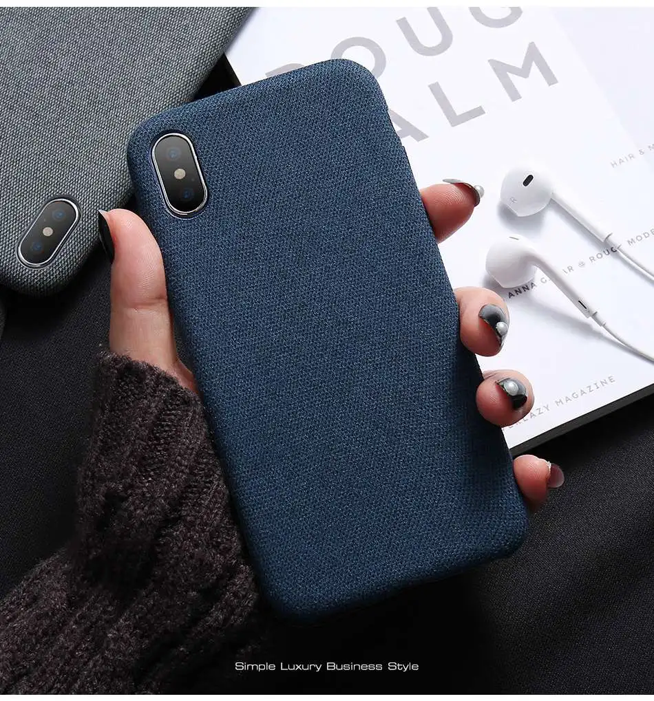 KISSCASE Pure Lightweight Case For iPhone XS Max Cover Ultra Thin Soft Cloth Shell For iPhone 6S 6 7 8 Plus X XR 11 Pro Max Case