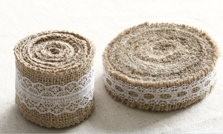 Свадебное украшение кружевной джутовый букет аксессуары оплетка Hessian краны для